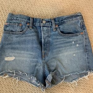 Distressed Levi's Denim Shorts